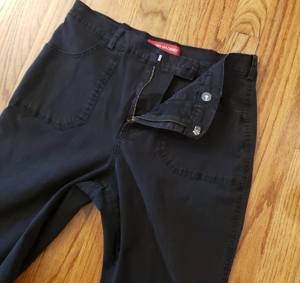 Vtg Gloria Vanderbilt Black Capris Pants Size: 10P - Picture 6 of 16